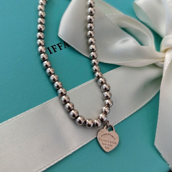 Tiffany and co RTT beaded heart tag beacelet - Picture 3 of 6